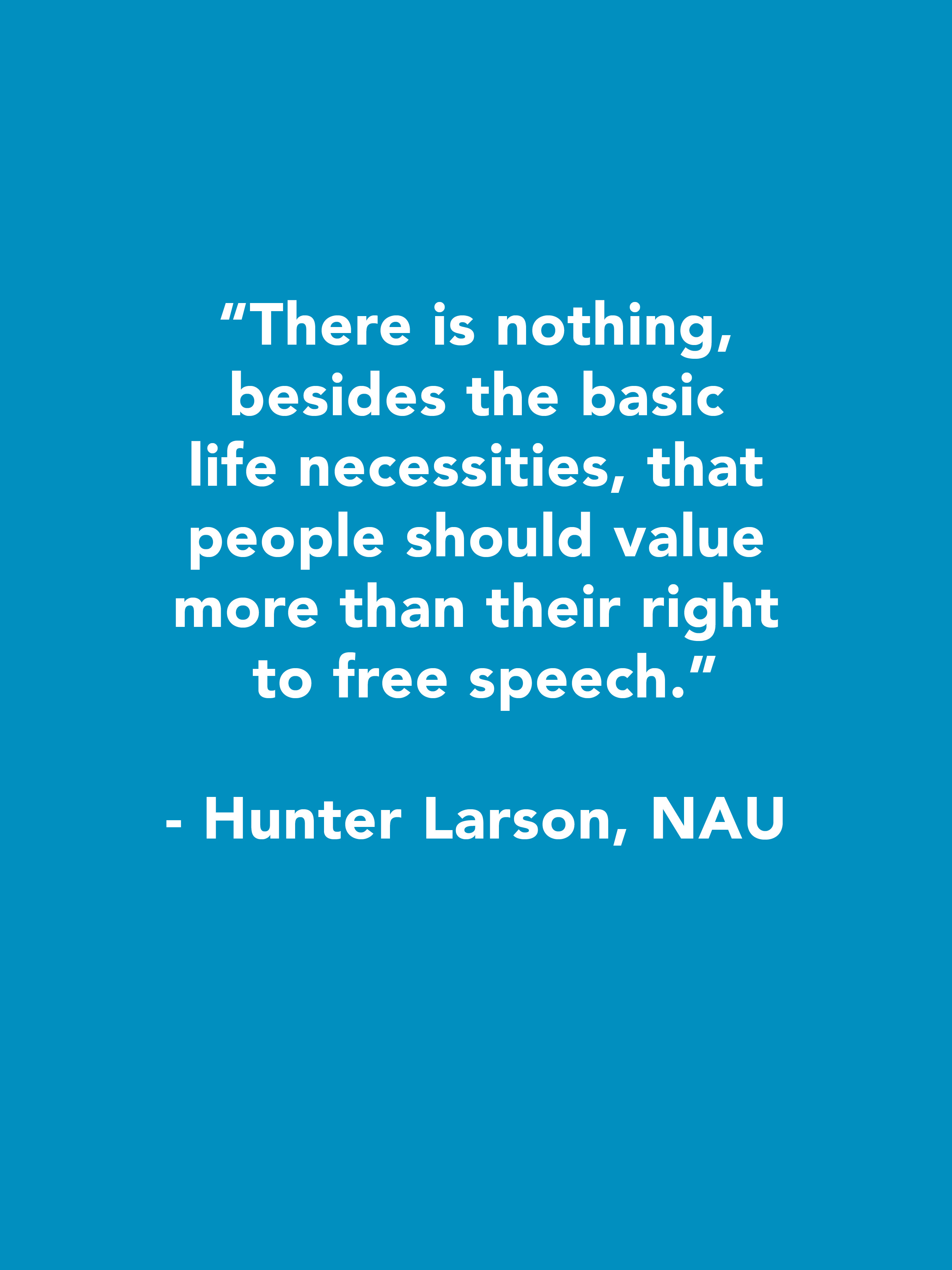 Hunter Larson Quote, NAU -blue