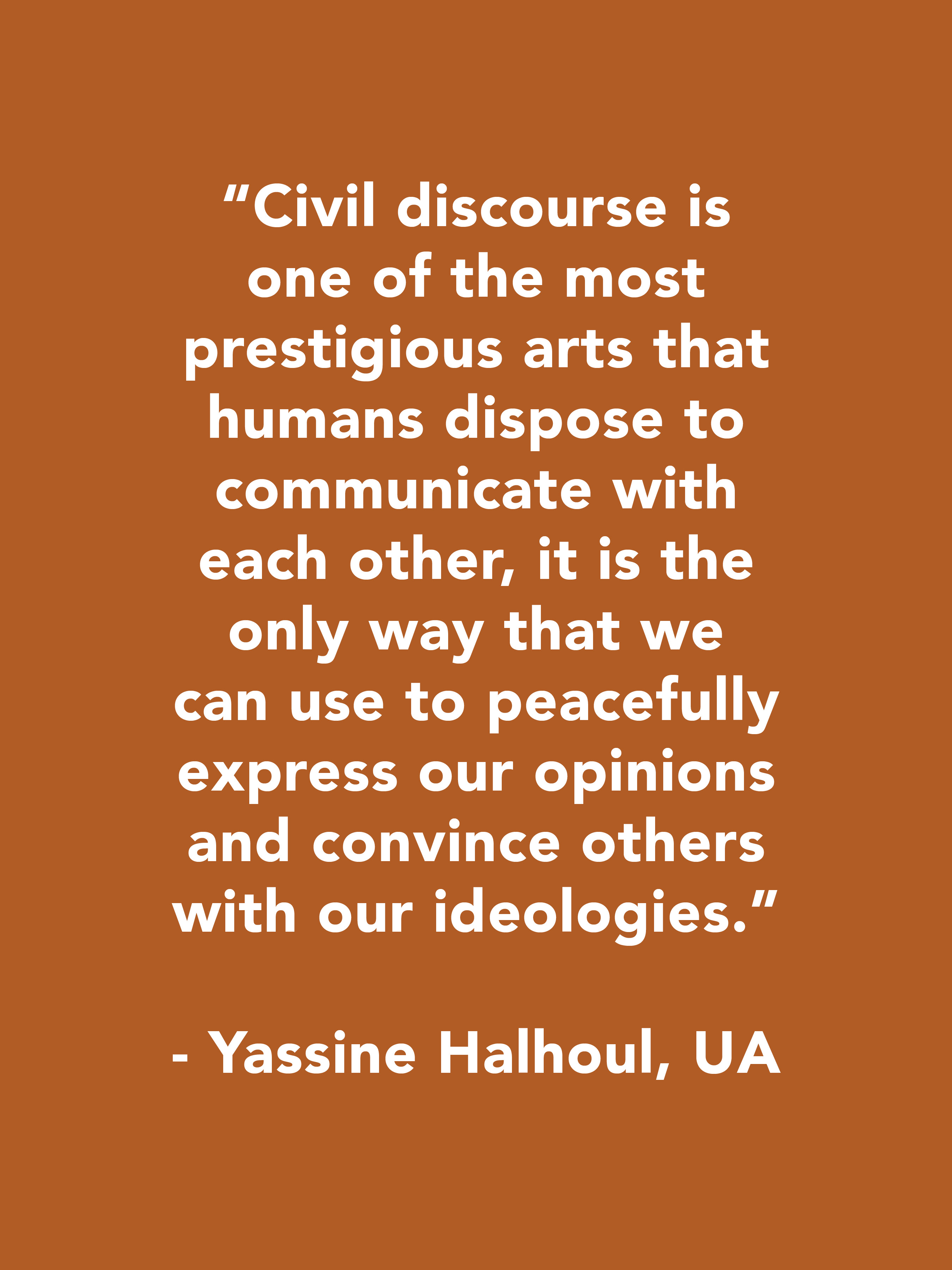 Yassine Halhoul Quote, UArizona -brown