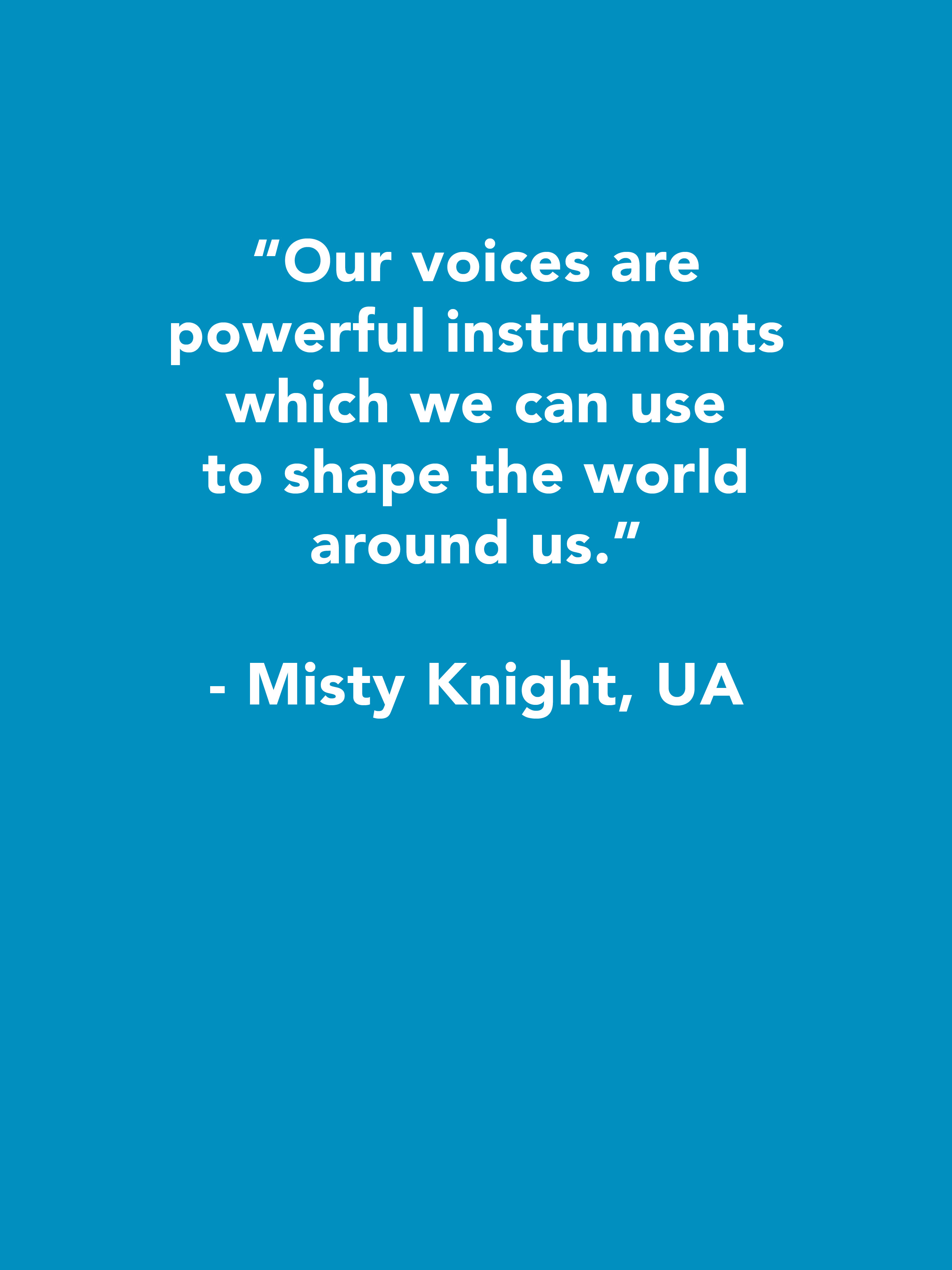 Misty Knight Quote, UArizona -blue