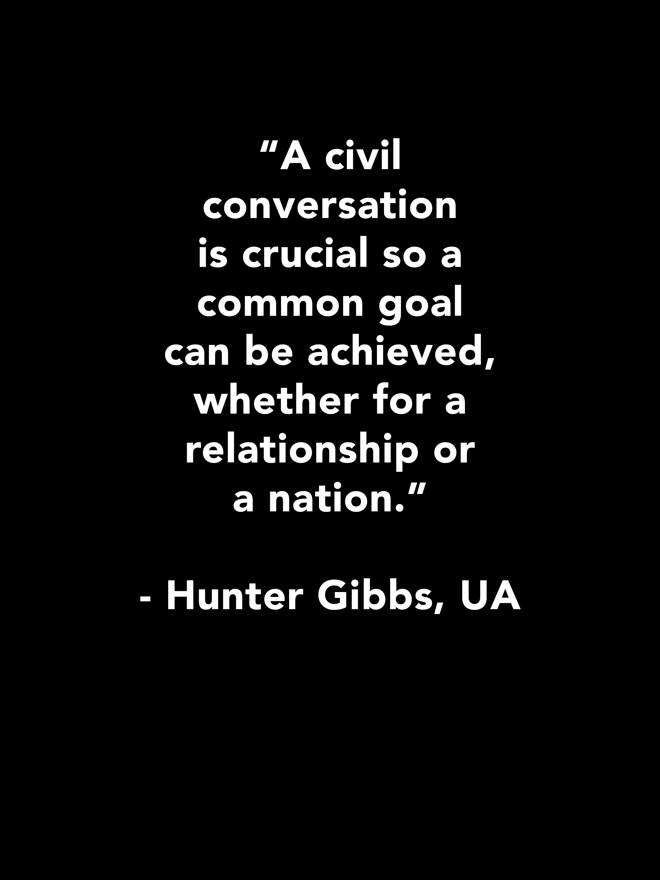 Hunter Gibbs Quote, UArizona -black