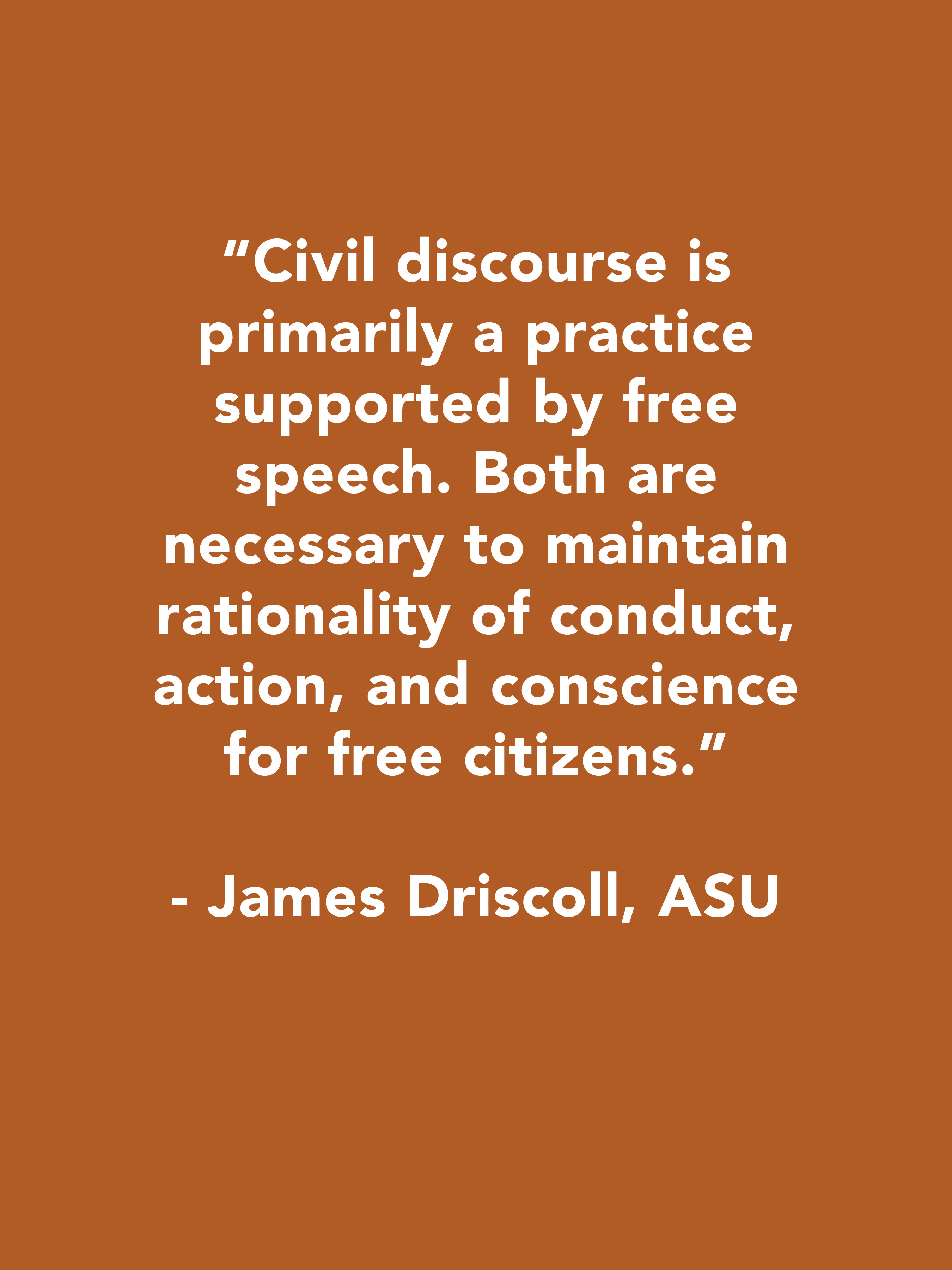 James Driscoll Quote, ASU -brown