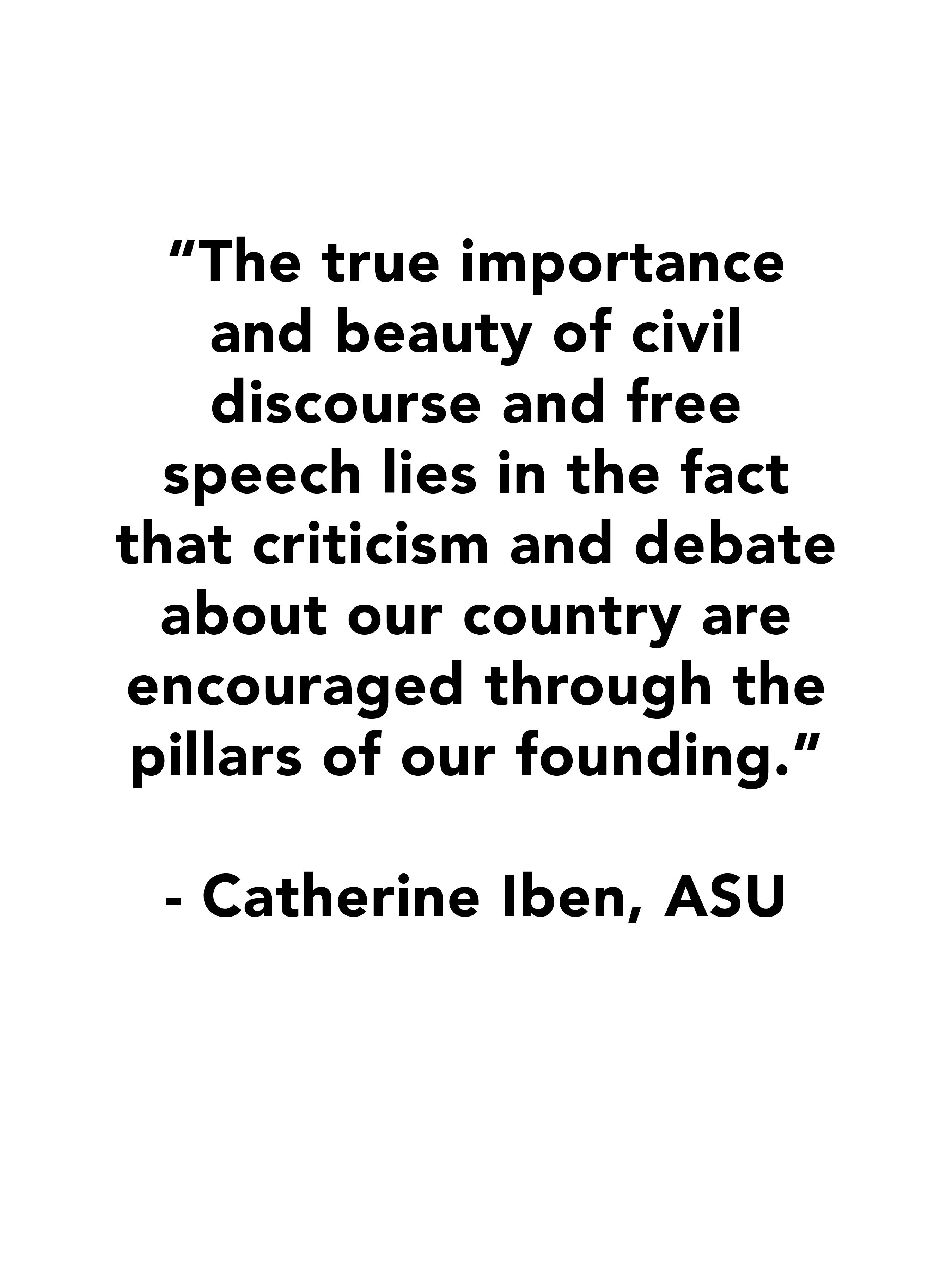 Catherine Iben Quote, ASU -white