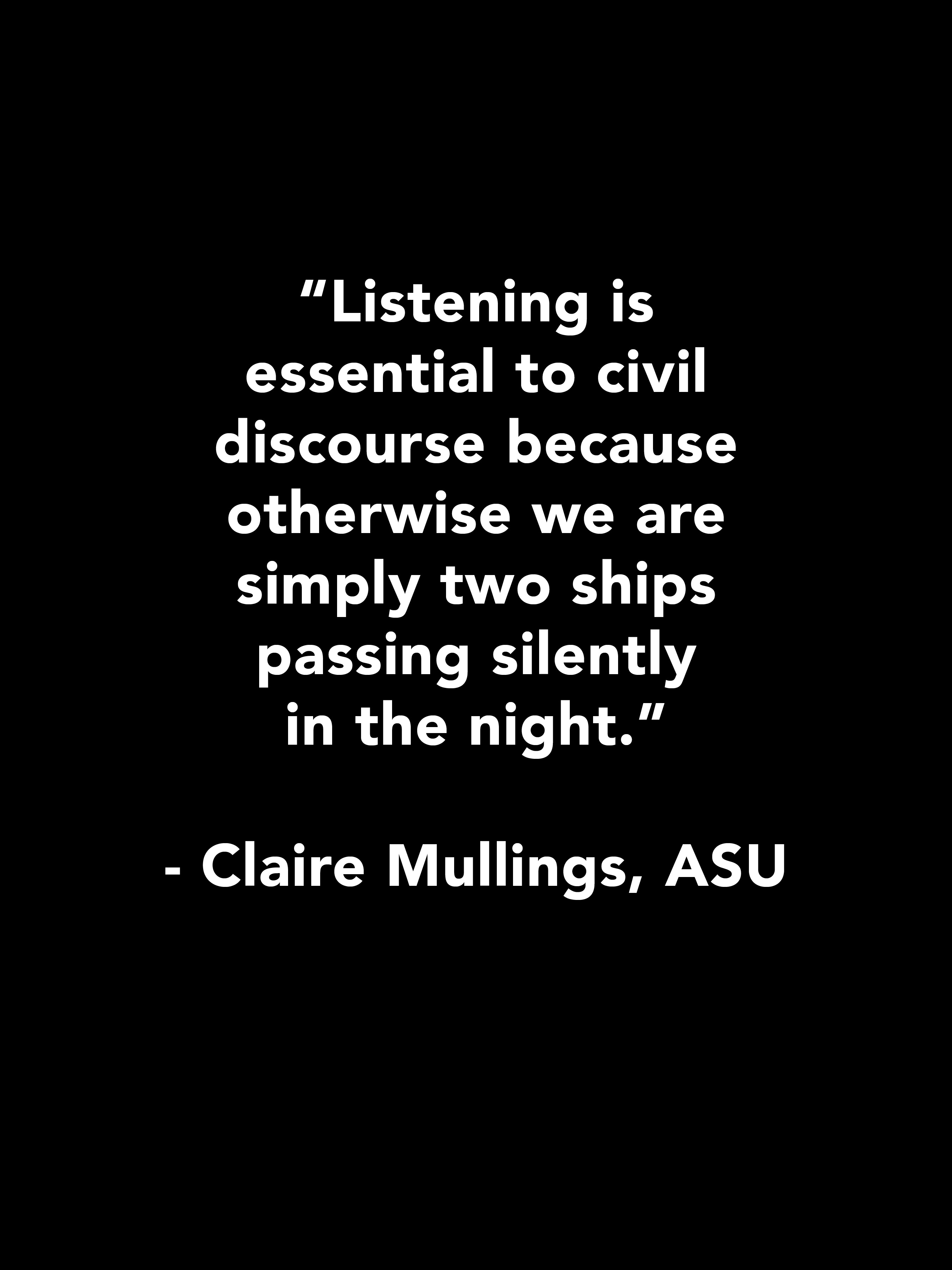 Clair Mullings Quote, ASU -black