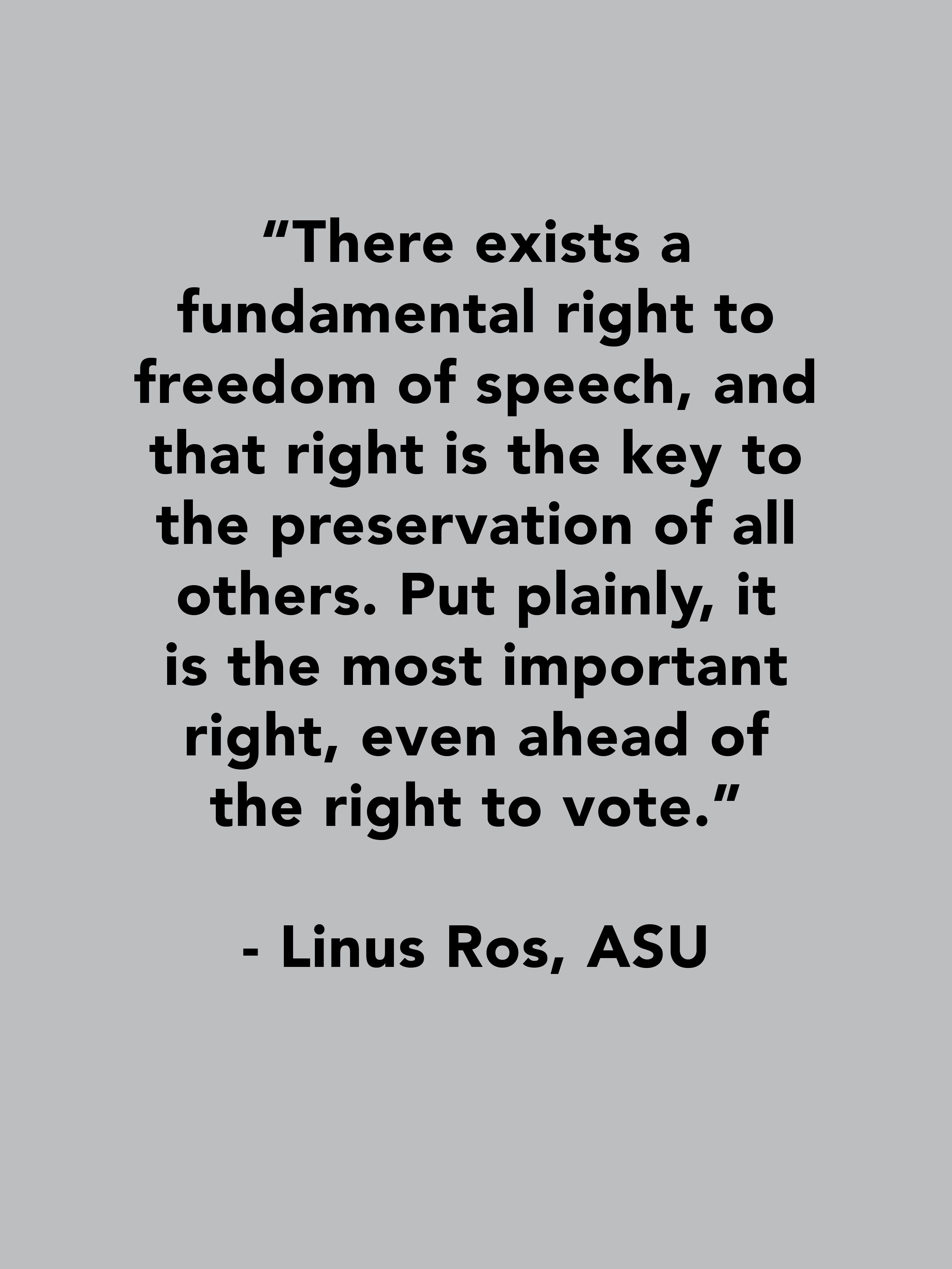 Linus Ros Quote, ASU -grey
