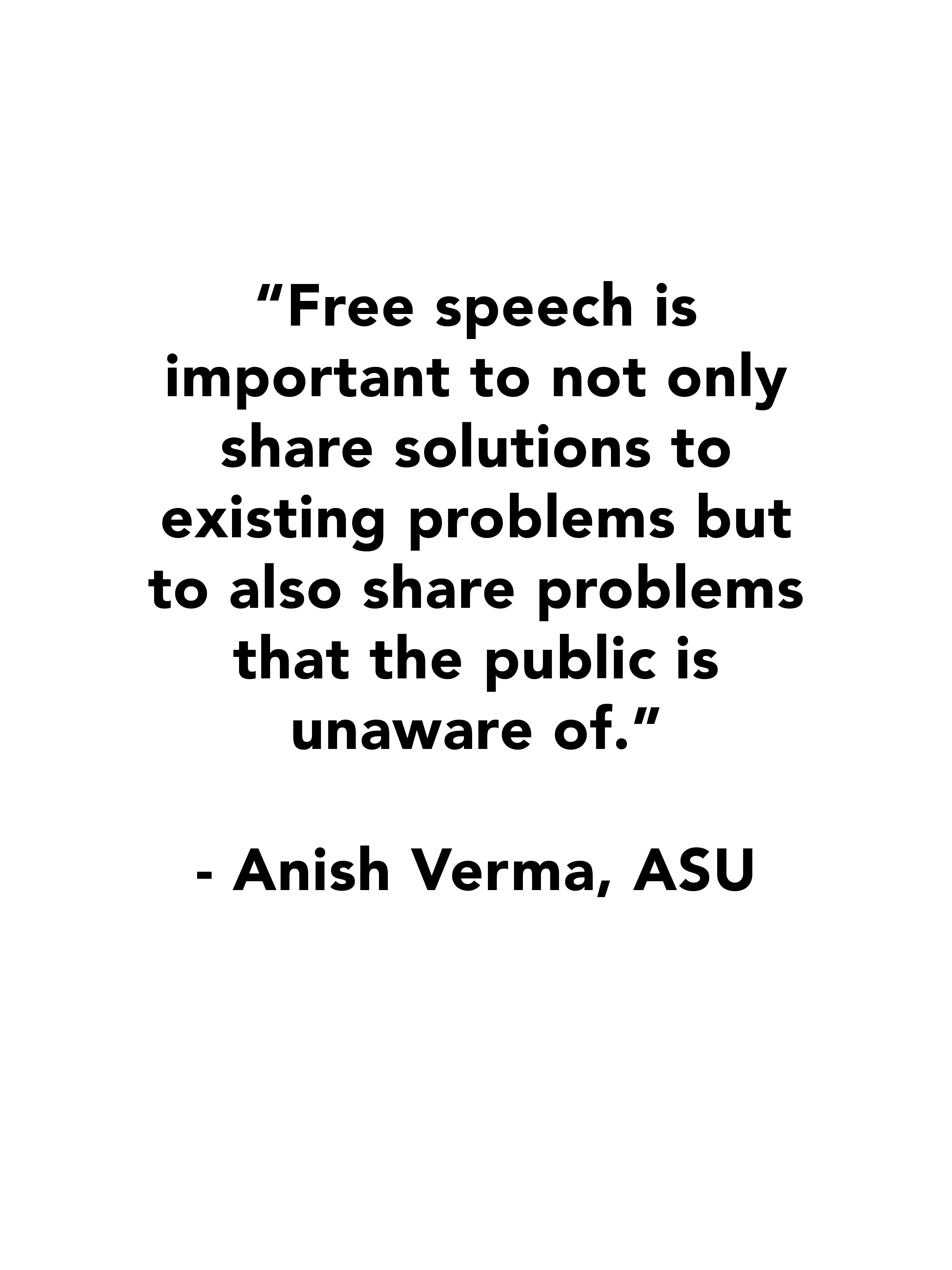 Anish Verma Quote, ASU -white
