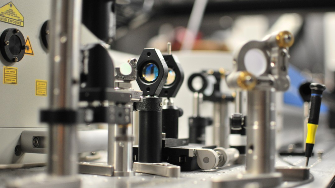 Metal machinery is pictured that was developed at the University of Arizona 