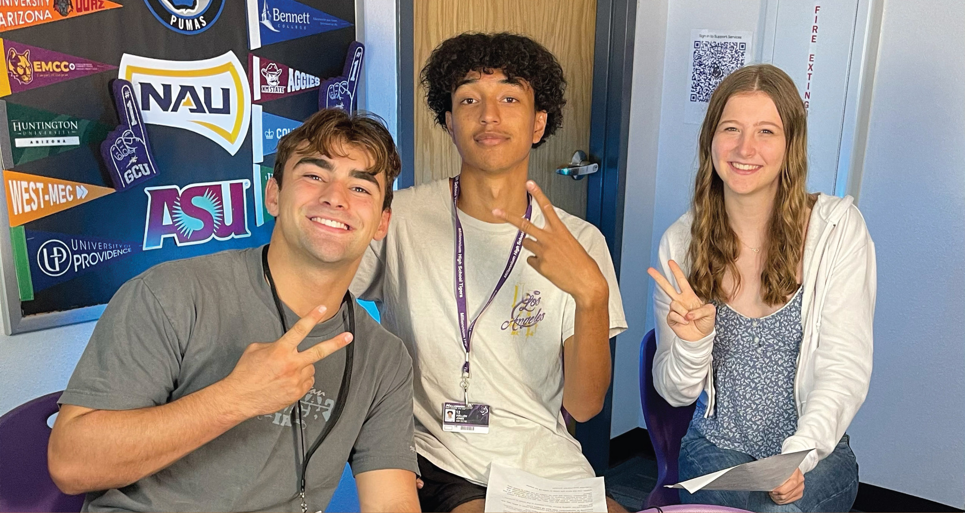 Three students from Millennium High School!
