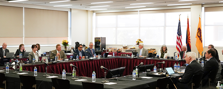 Photo from an Arizona Board of Regents meeting.