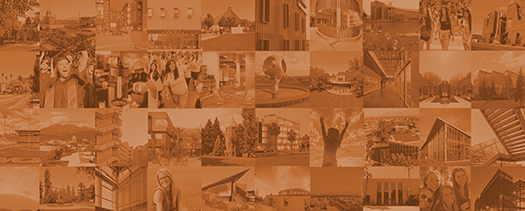 Photo collage of university life images
