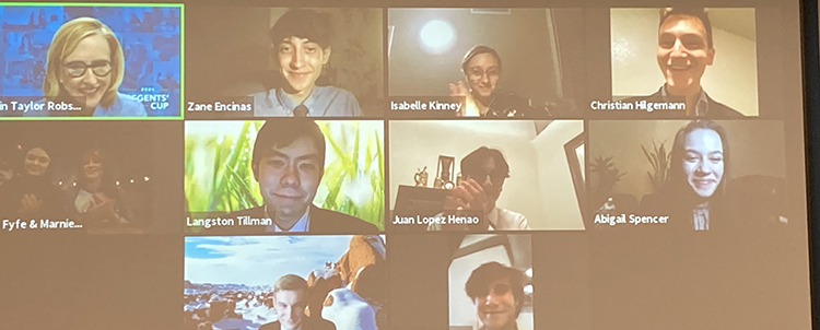 Screenshot of winners 