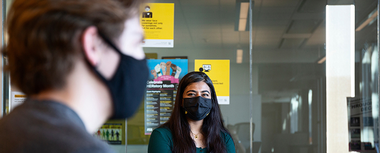 Students with masks